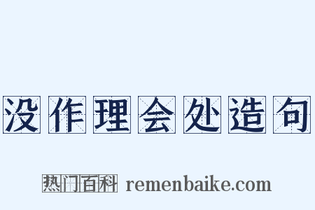 没作理会处造句是什么意思的图片